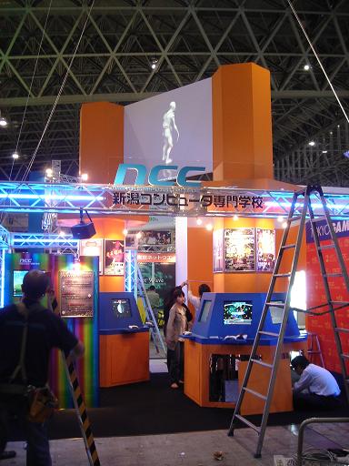 東京ゲームショウ２００８　ＮＣＣブース完成間近